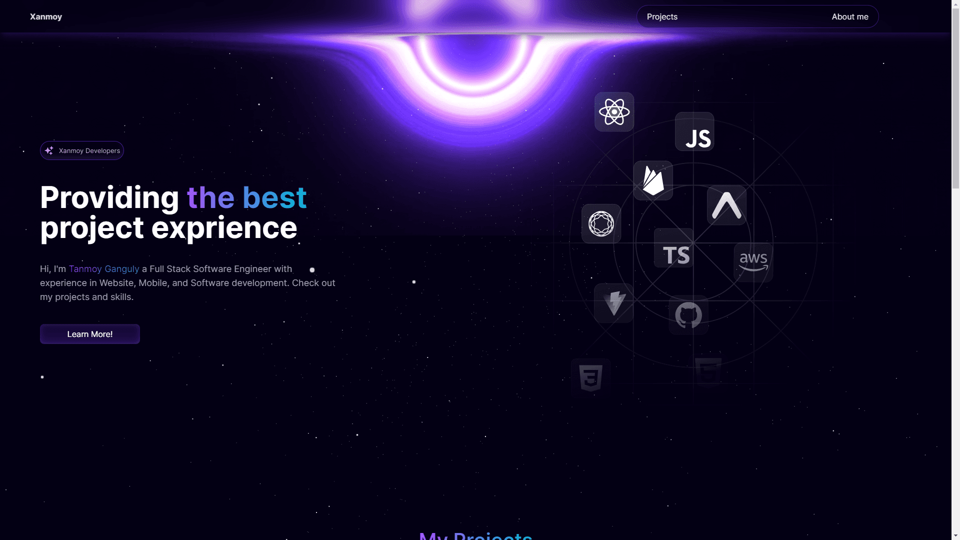 Space Themed Website